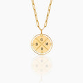 Engraved Initial Compass Necklace